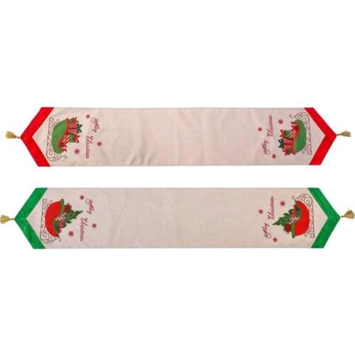 Merry Christmas Table Runner For Holiday Table Decorations, Family Dinners, Outdoor Or Indoor Party