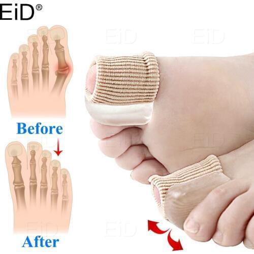 EiD Fabric Silicone Gel Toe Separator Bunion Splint Hallux Valgus Orthosis Correction Overlapping Spreader Foot Protector Insert