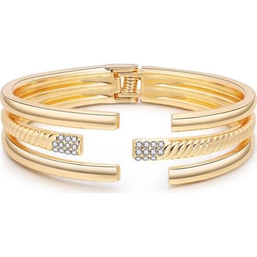 Alloy Charm three layers Line Wide Open Cuff Bracelets for Women Fashion 2021 Bohemian Bracelet Female Jewelry