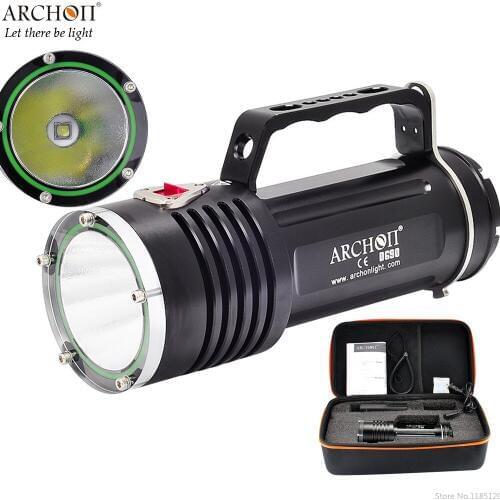 ARCHON DG90 Dive Spotlight max 2200 lumen SST-90 LED underwater 200 meter waterproof dive light with battery pack charger