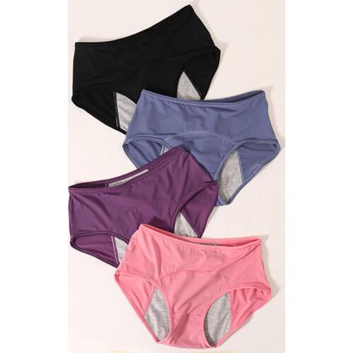 Hot Leak Proof Menstrual Period briefs Panties Plus size 5XL Women Underwear Physiological Pants Seamless High Waist Brief