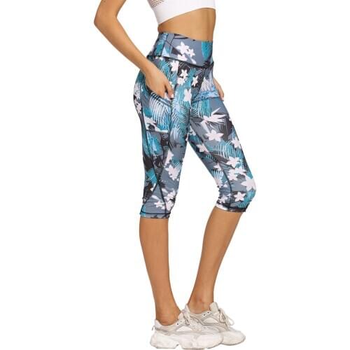 Women Workout Yoga Legging Floral Print Sport Yoga Pants For Women Breathable Fitness Sweat Pants Women Leggins Mujer