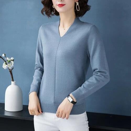 Sexy V-neck Short knitted sweater Women Fashion Elegant Office Lady Long sleeve Base Knitwear Winter warm Yellow knitted tops