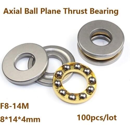 100pcs/lot Axial Ball Plane Thrust Bearing F8-14M 8×14×4mm Mini plane thrust ball bearing 8*14*4mm