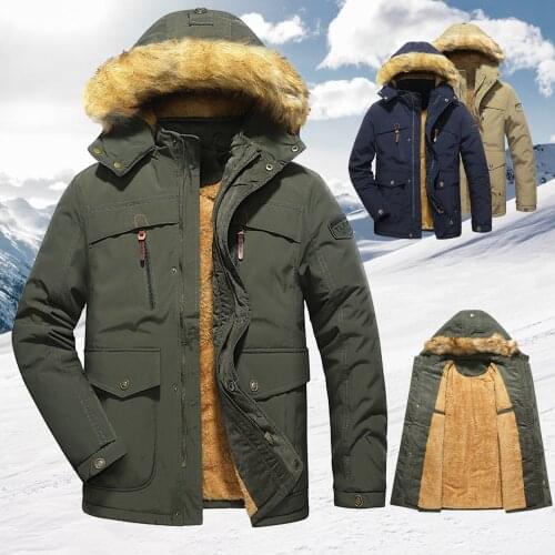 2021 Winter Coats Men Casual Hooded Jacket Brand New Mens Parkas Thick Warm Windbreaker Jackets Overcoats Chaquetas Invierno