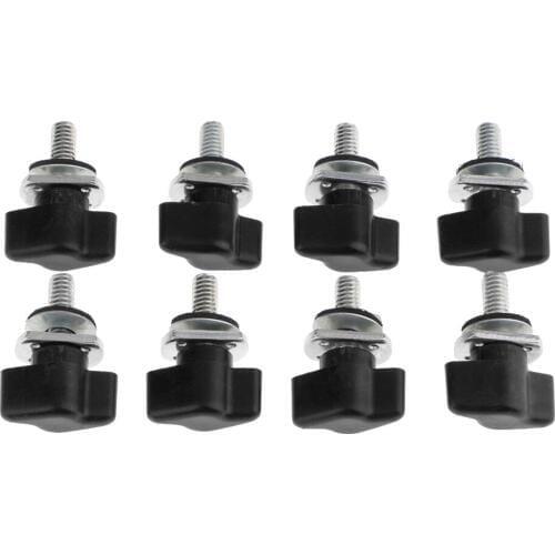8pcs Hard Top Quick Removal Screw Fastener Kit For Jeep Wrangler JK 1995-2016 4 Doors Black/Red