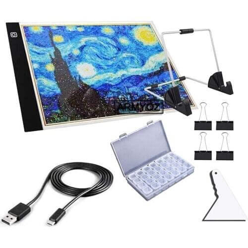 A4! Dimmable Ultra Thin A4 LED Light Tablet Pad Apply to EU/UK/AU/US/USB Plug Diamond Embroidery Diamond Painting Cross Stitch