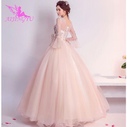 AIJINGYU 2021 2020 custom made Customized new hot selling cheap ball gown lace up back formal bride dresses wedding dress TJ252