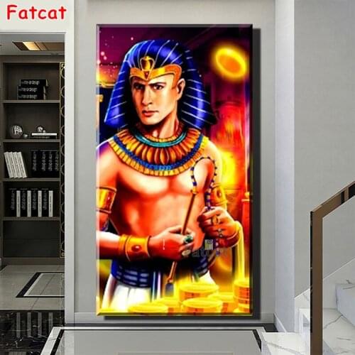 Custom Photo 5d Diy Diamond Painting Egyptian pharaoh King Queen Diamond Full Square Drill Diamond Embroidery Home Decor PP2143