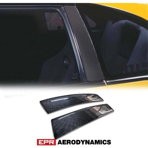 Car Accessories For Nissan Skyline R34 GTR GTT Carbon Fiber B-Pillar Cover Glossy Finish Door Stick Trim Tuning Part Racing Kit