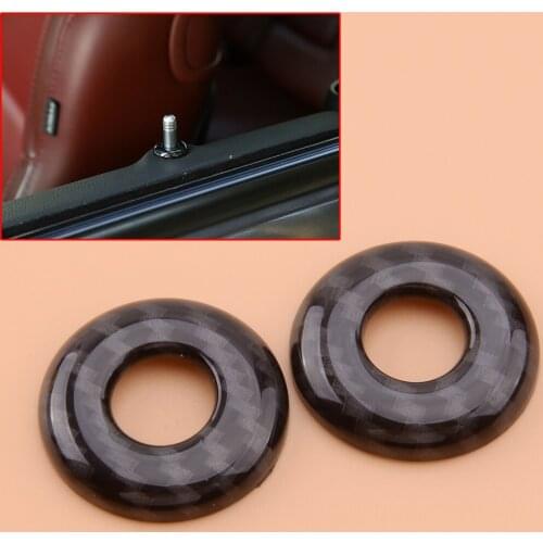 Beler Carbon Fiber Style Door Lock Pin Knob Ring Decor Cover Trim Fit for Dodge Challenger 2014 2015 2016 2017 2018 2019 2020