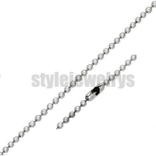 Free shipping! 2.4/4/6mm Ball Link Chain Necklaces Stainless Steel Jewelry Fashion Biker Beads Chain Necklaces SCH0002