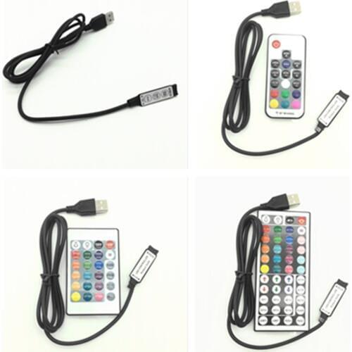 USB Controller DC 5~24V 6A RF Wireless Remote control Dimmer mini 3keys 17/24/44keys For 5050/2835/3528 RGB Led Strips lights