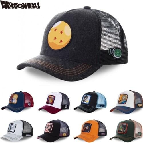 New Brand DRAGON BALL NARUTO All Styles Snapback Cotton Baseball Cap Men Women Hip Hop Dad Mesh Hat Trucker Hat Dropshipping