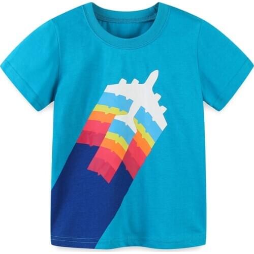 Jumping Meters Summer Ice Cream Print Cotton Boys Girls T Shirts Hot Selling Baby Clothes Short Sleeve Kids Tops