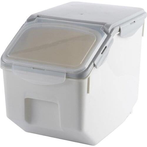 Large Food Storage Box Platic Kitchen Rice Container with Lid Sealed Moisture-proof Storage Bin Pet Dog Containers Flip Cover