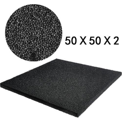 Black Aquarium Bio Filtration Foam Fish Tank Biochemical Filter Sponge Pad Light And Softness Design 50x50x2cm