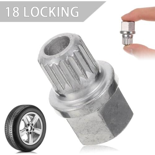 For BMW MINI COOPER No ABC 34/18 Alloy Locking Wheel Nuts 34 Type 18 Splines Point Ribs Tamperproof Hollow E90 E60 E91 Mayitr