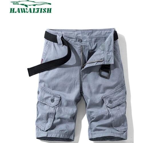 Hawaifish brand Cargo Shorts Men 2021 Summer Mens Baggy Multi Pockets Military work Shorts hot sale hombres pantalones cortos