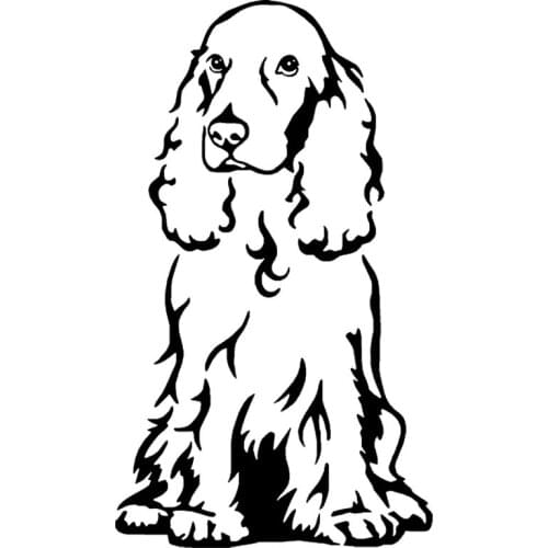 Interesting Car Sticker 3D Cocker Spaniel Dog Modeling Decals PVC Self-adhesive Waterproof on Cars Stickers and Decal Styling