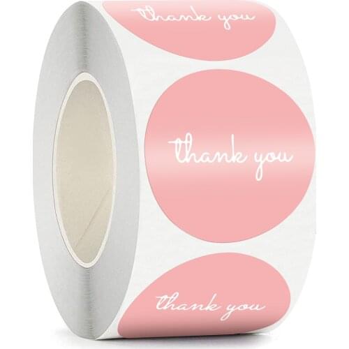 500pcs Round Thank You Stickers for Envelope Seal Labels Gift Decor Packaging Birthday Party Scrapbooking Stationery Sticker