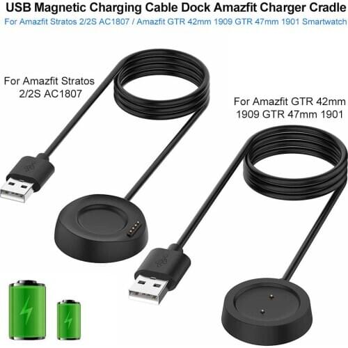 USB Magnetic Charging Dock Fast Charging Cord Replacement Charger For Amazfit 2/2S Amazfit GTR 42mm 1909 GTR 47mm 1901 Devices