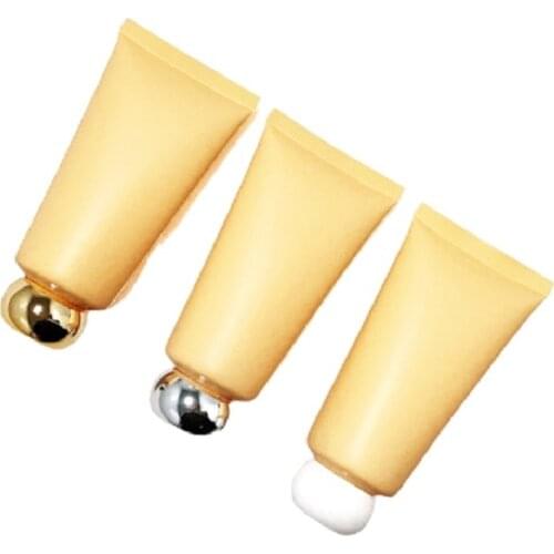 50ML 50g Frost Matte Yellow Empty Skin Care Sunscreen Facial Cleanser Lotion Hand Cream Cosmetic Squeeze Packaging Tube Bottle