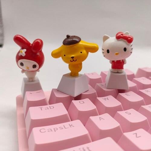 Anime PBT Cute Keycap For Mechanical Keyboard Custom Cartoon Kawaii Keycaps Gaming Decoration Accessories Diy Key Cap Cherry Mx