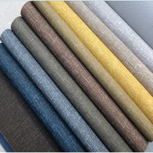 Pu Leather Linen Pattern Sofa Soft Package Hard Package Background Wall Material Fabric By The Yard Fabric Eco Leather
