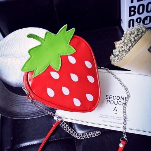 030918 new hot kids baby strawberry bag lady mini messenger bag