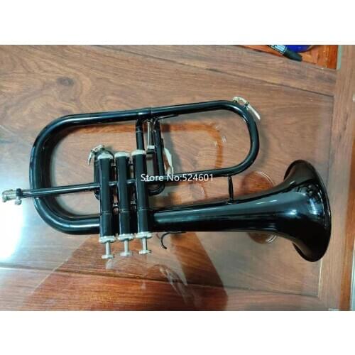 New Arrival Bb Flugelhorn Nickel plated Musical instrument Professional With Case Accessories Free Shipping