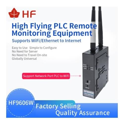 HF9606W Industrial PLC Remote Monitoring Equipment 4 Ports RJ45 Support MQTT D2D Virtual Port Channel WIFI Ethernet to Internet