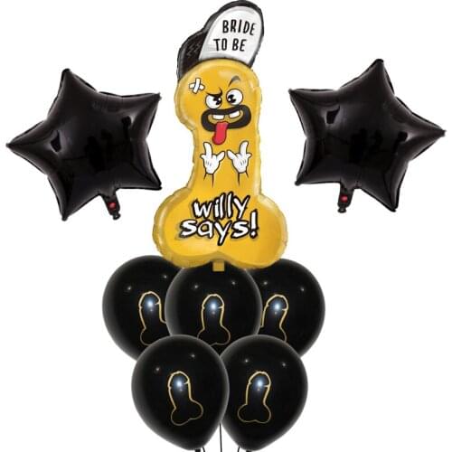 Penis Big Willy Bachelor Party Decoration Big Boobs Spoof Bachelorette Foil Balloons Bride To Be Adult Party Night Get Hight