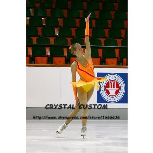 Ice Figure Skating Dresses For Girls Graceful New Brand Kids Competition Figure Skating Dress Custom DR3979