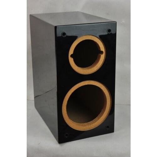 1 pair 6.5 inch black steel paint bookshelf speaker box empty speaker cabinet