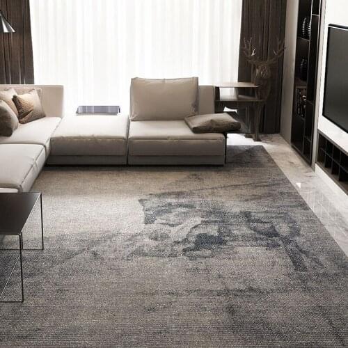 Nordic Grey Carpet Living Room Abstract Plush Bedroom Home Carpet Sofa Coffee Table Mat Large Study Soft Office Area Rug Modern