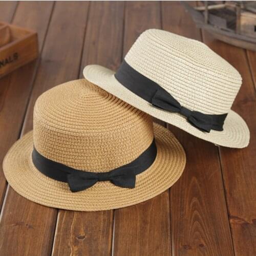 Solid Summer Women Wide Brim Straw Hat Fashion Chapeau Paille Lady Sun Hats Boater Wheat Panama Beach Hats Chapeu Feminino Caps