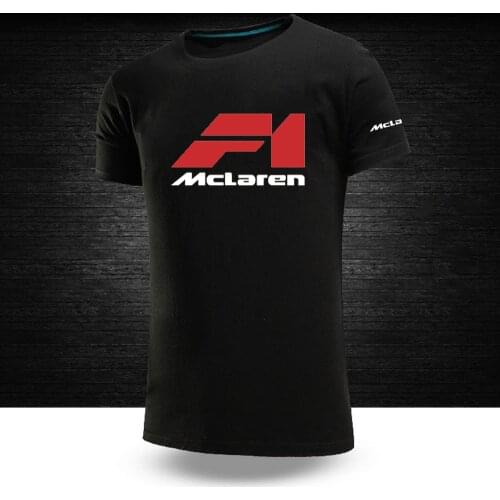 Unisex Mens New Summer McLaren Car Logo Customize Mans Cotton Hip Hop sport College Print Tops T shirt Male Short Sleeves Tees