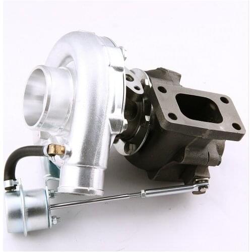 Xinyuchen Universal Turbo Turbocharger 0.63A/R V Band Flange Oil Cold 420HP 2.0-3.5L for VW 1.8T T3 T4 .63 AR 360 Degree Gasket