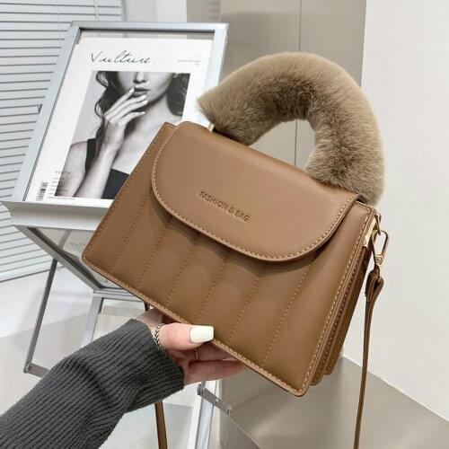 Crocodile pattern Plush Tote bag 2020 Fashion New Quality PU Leather Womens Designer Handbag Vintage Shoulder Messenger Bag