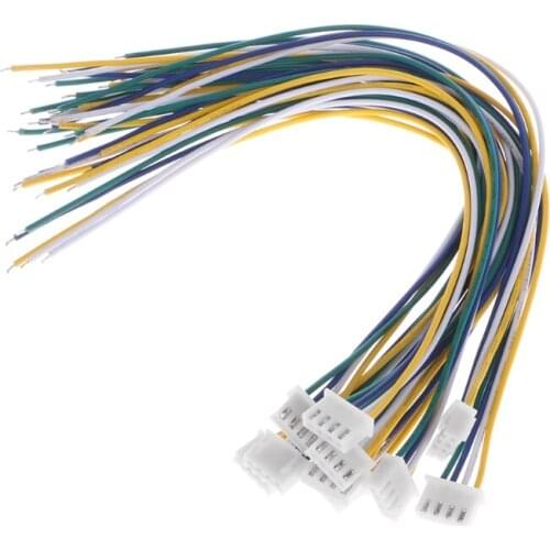 10PCS 4 Pin Mini Micro JST XH 2.54mm 24AWG Connector Plug With Wires 200mm
