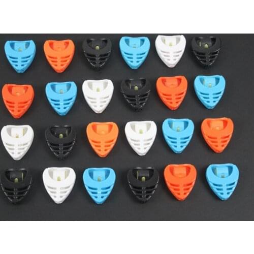 100pcs A010B Heart Shaped Guitar Picks Holder Case Storage Box Self Stick Paste