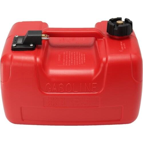 12L Portable Boat Yacht Engine Marine Outboard Fuel Tank Oil Box With Connector Red Plastic Anti-static Corrosion-resistant