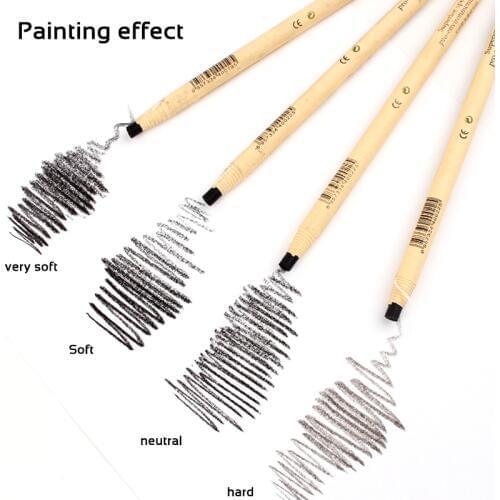 12pcs/set Profession Sketching Drawing Artist Pencil Pull line Paper Charcoal Pencils Painting Stationery Gifts Soft Pens