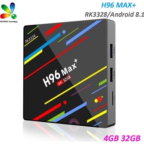 20pc H96 MAX Plus Android 9.0 TV Box 4GB+32GB Set Top Box RK3328 2.4G Wifi HDR10 HLG 4K 3D USB3.0 Netflix Media Player