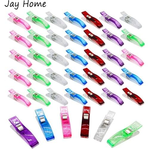 20Pcs Multipurpose Large Sewing Clips Plastic DIY Craft Fabric Clamps Colorful Wonder Clips for Quilting Knitting Hemming Clips