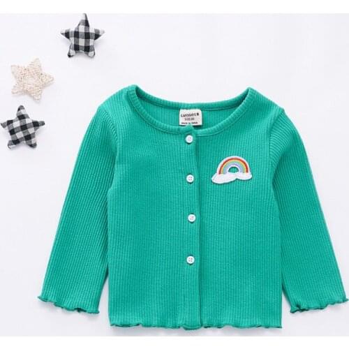 2021 Baby Girls Clothes Coats Long Sleeve Solid Color Spring Autumn 100% Cotton Soft Girl Kids Outerwear Children Clothing