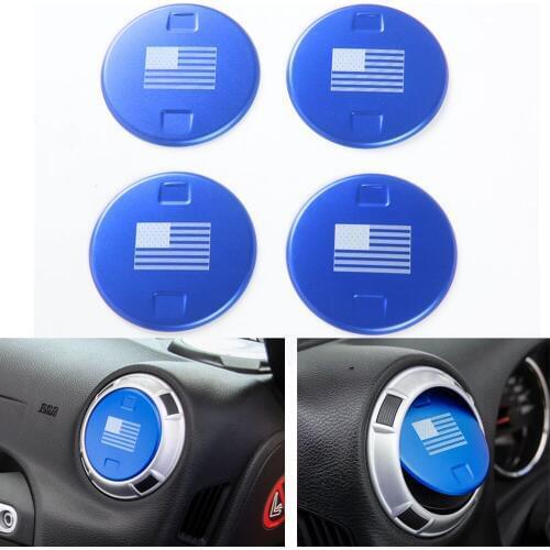 4pcs 5 Color Available Inner Decor Air Vent Outlet Air Condition Cover Trim Fit For 2011-2016 Jeep Wrangler Car-Styling Covers