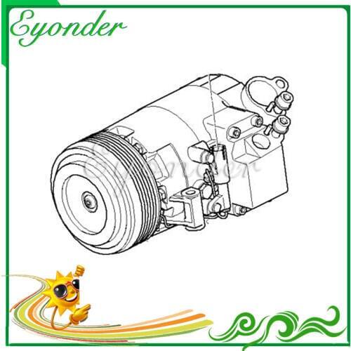 A/C AC Air Conditioning Compressor Cooling Pump PV6 for BMW X3 E83 X3 2.0 N47 64509182797 64529182797 64509182797 A41011B23005