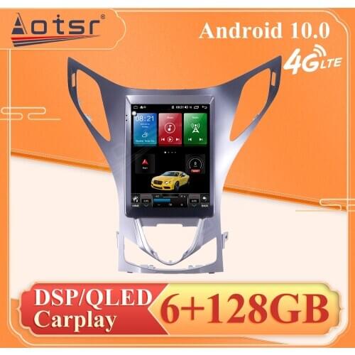 6+128G 10.4" Android 10 Car Radio Automotivo Head Unit For Hyundai Azera Grandeur Car DVD Player GPS Navigation Stereo 2011-2012